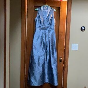 Kay Unger Shimmering Blue Maxi Dress